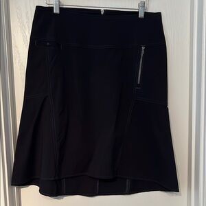 EUC Royal Robbins Discovery Strider Stretch Skirt Black Size 8